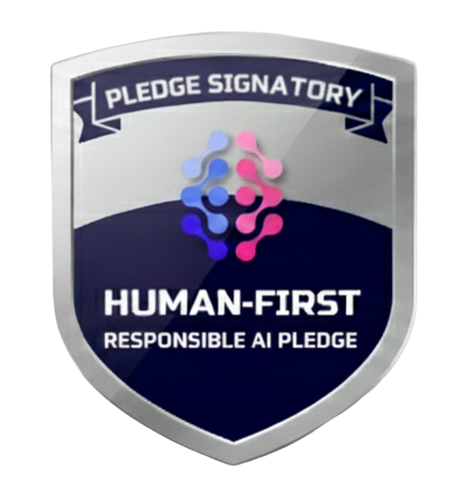 Human First Responsible AI Pledge badge